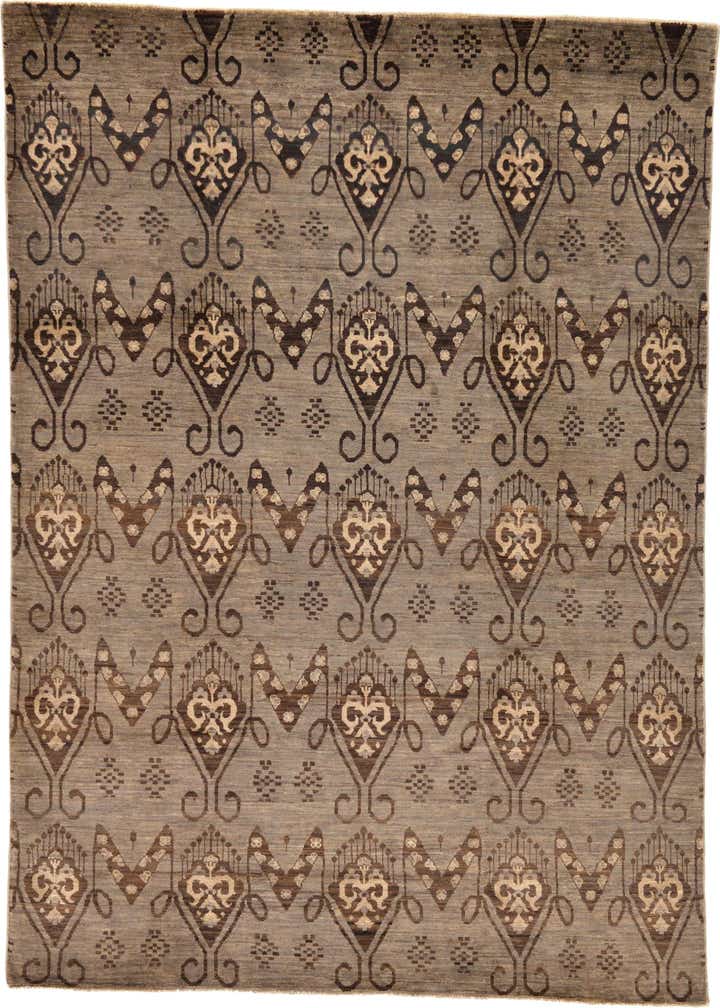 6' 8 x 9' 7 Hand Knotted Modern Ziegler Rug