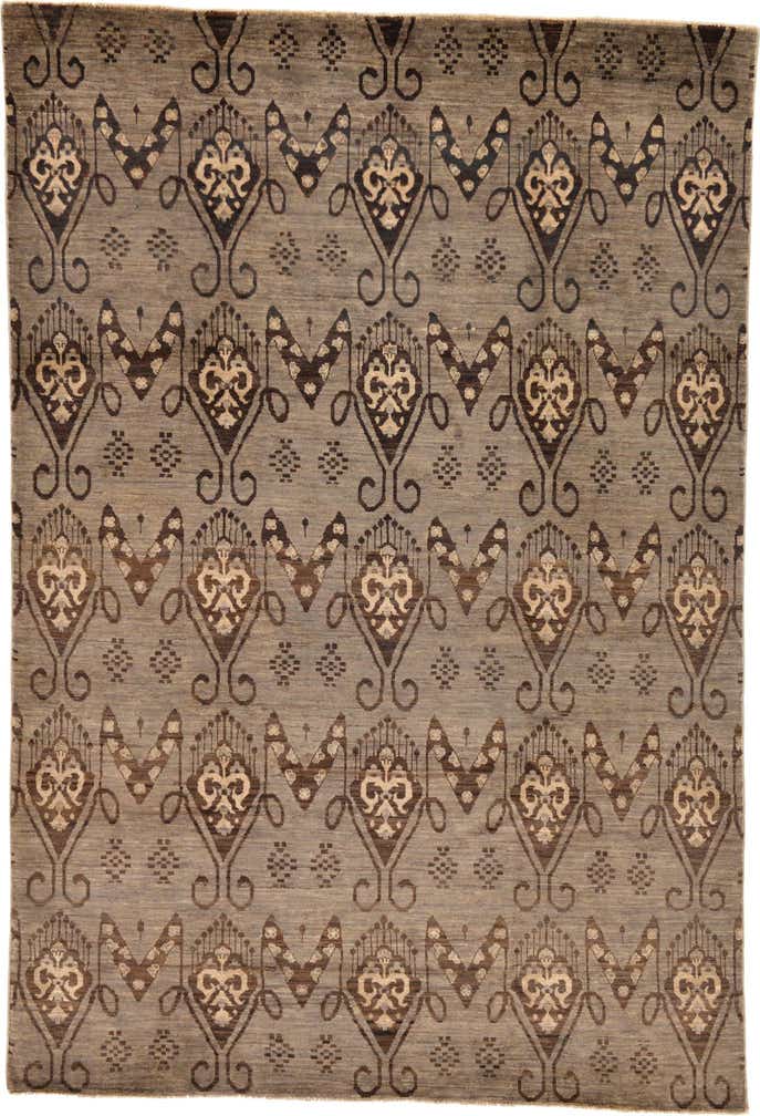 6' 8 x 9' 7 Hand Knotted Modern Ziegler Rug