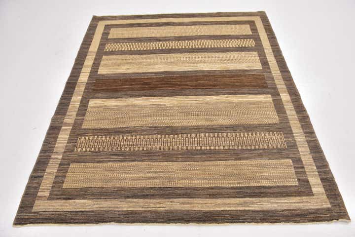 5' 2 x 6' 2 Hand Knotted Modern Ziegler Rug