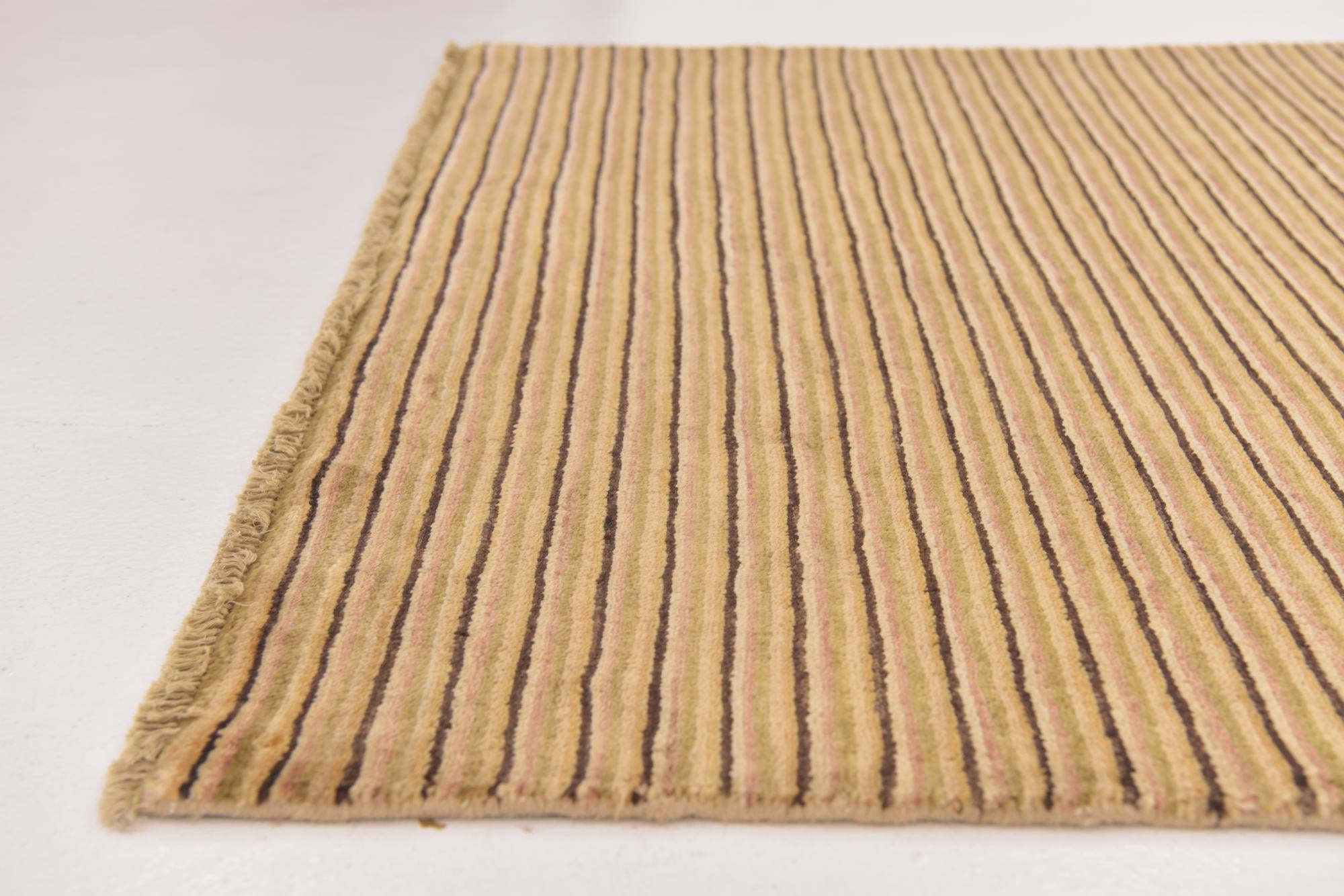 4' 1 x 6' 1 Hand Knotted Modern Ziegler Wool Rug
