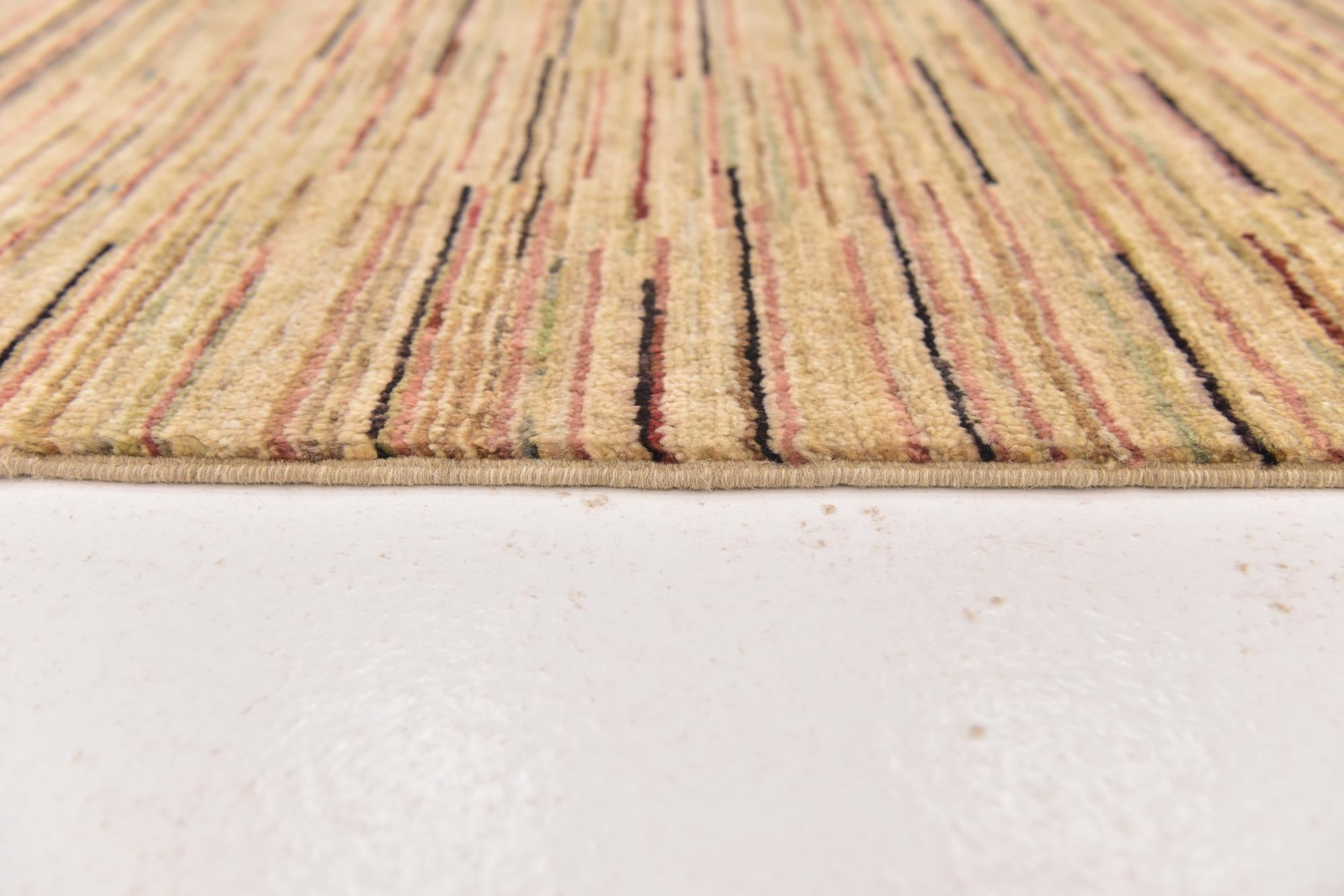 3' 9 x 5' 10 Hand Knotted Modern Ziegler Rug