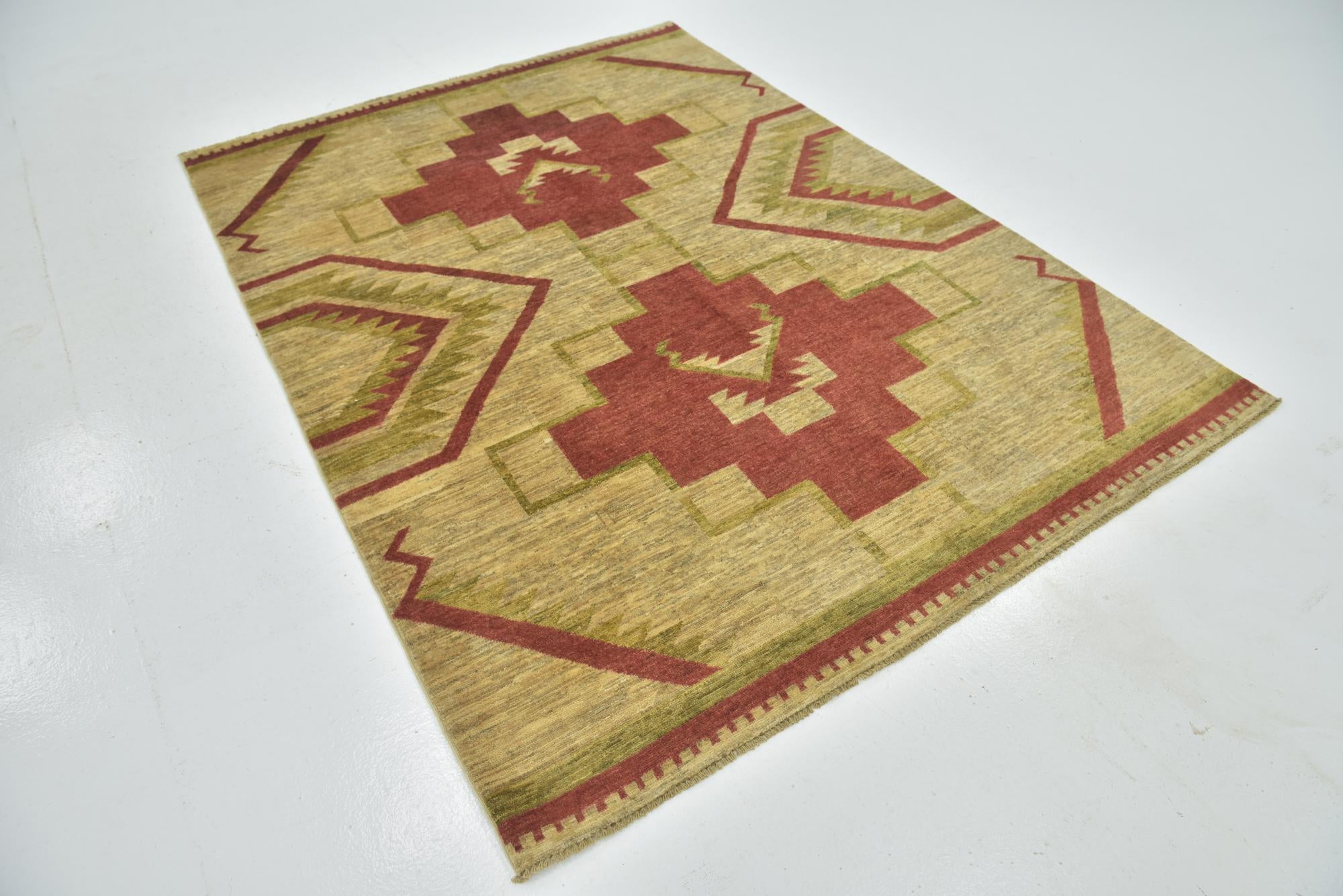 5' 8 x 7' 10 Hand Knotted Modern Ziegler Rug