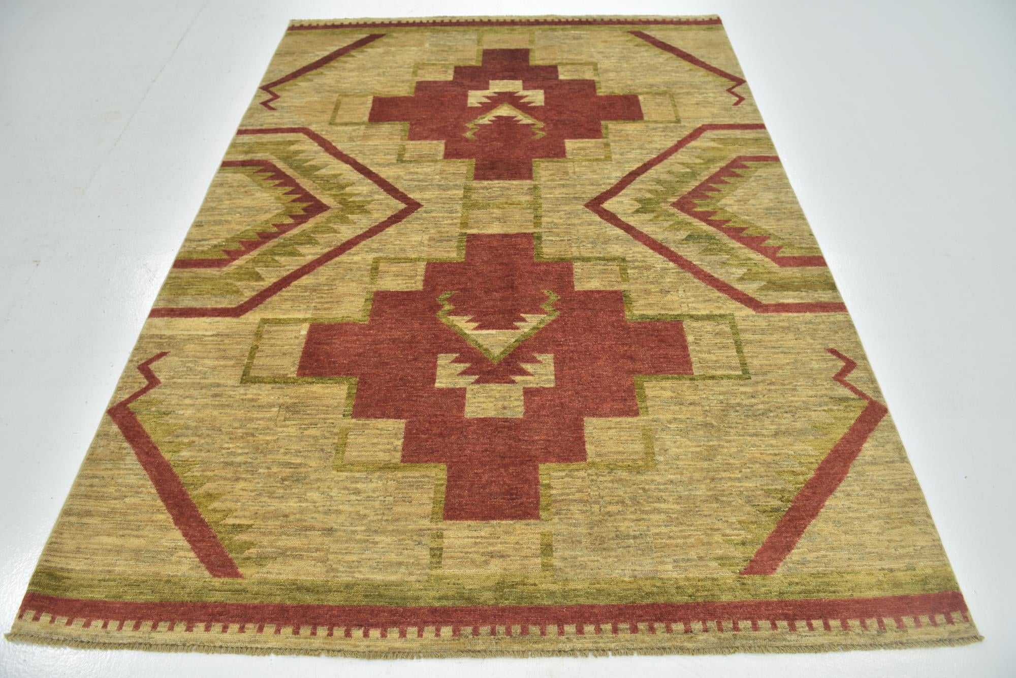 5' 8 x 7' 10 Hand Knotted Modern Ziegler Rug