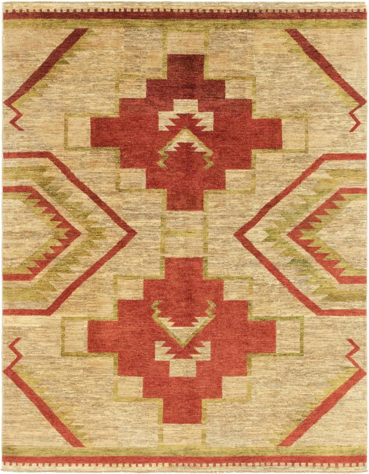 Detail image of 5' 8 x 7' 10 Hand Knotted Modern Ziegler Rug