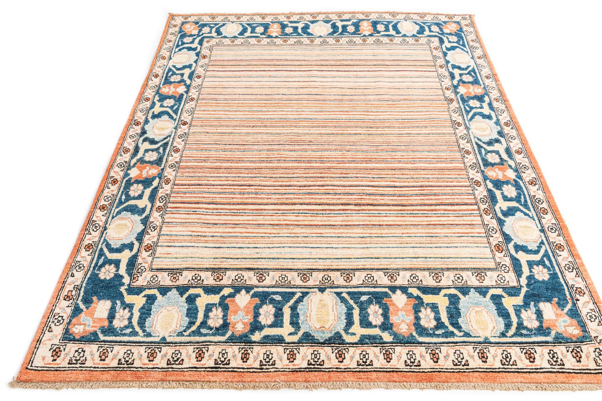 4' 10 x 6' 6 Hand Knotted Modern Ziegler Wool Rug