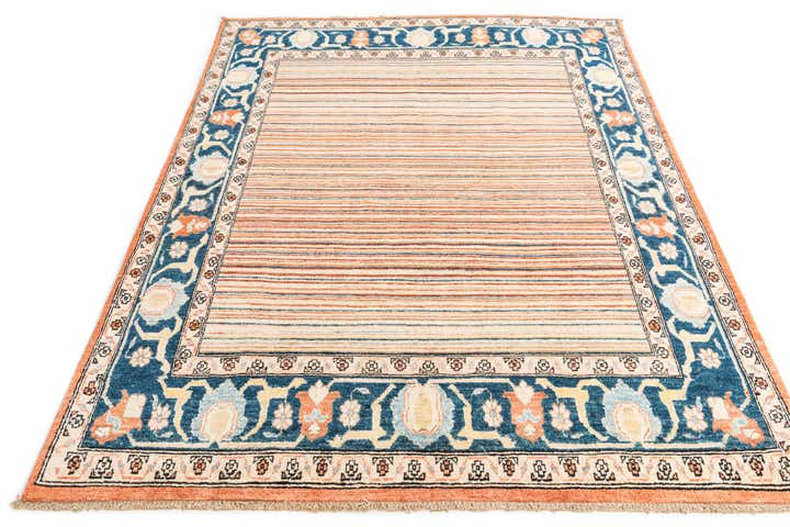 4' 10 x 6' 6 Hand Knotted Modern Ziegler Wool Rug