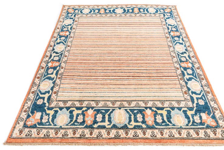 Detail image of 4' 10 x 6' 6 Hand Knotted Modern Ziegler Wool Rug