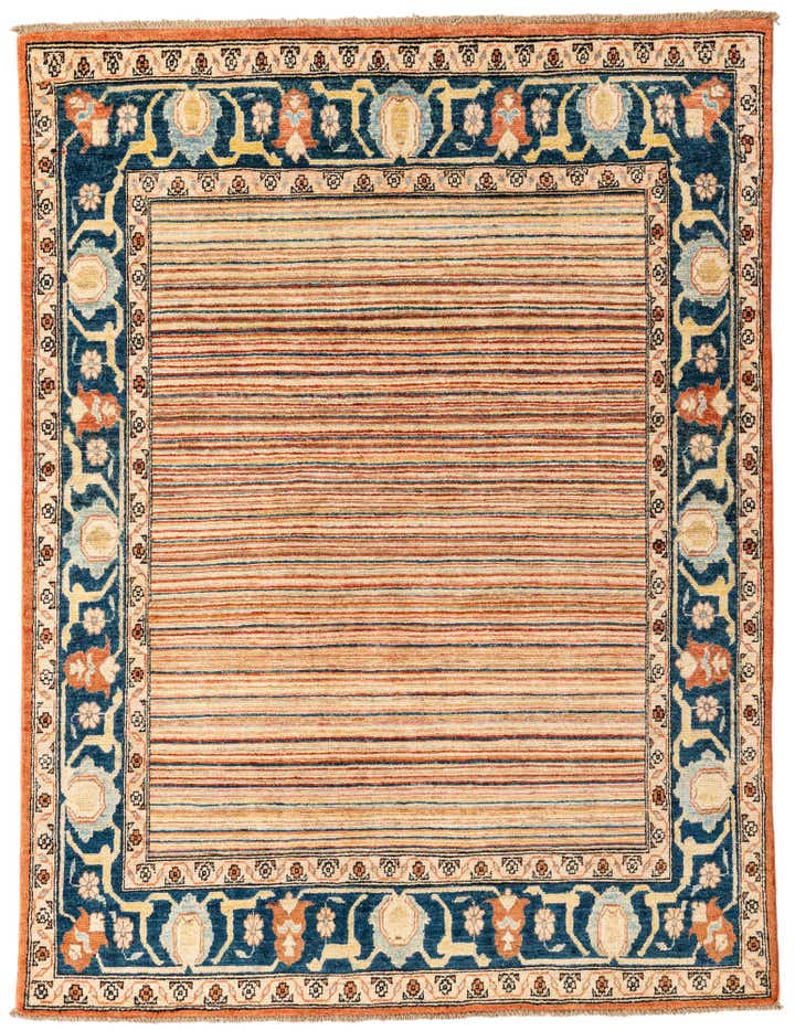 4' 10 x 6' 6 Hand Knotted Modern Ziegler Wool Rug