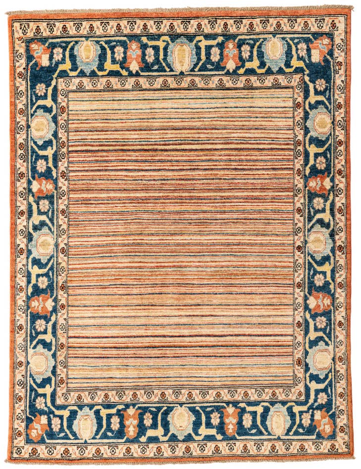 Detail image of 4' 10 x 6' 6 Hand Knotted Modern Ziegler Wool Rug
