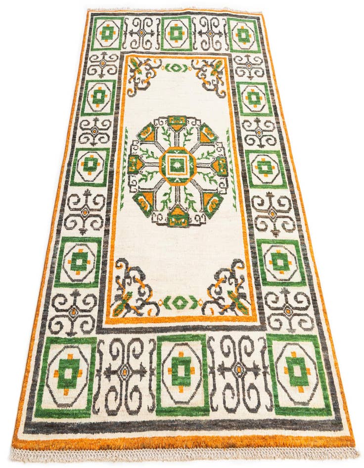 Detail image of 4' x 5' 10  Hand Knotted Modern Ziegler Wool Rug