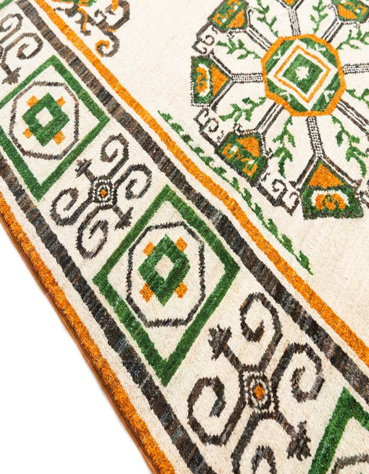 Detail image of 4' x 5' 10  Hand Knotted Modern Ziegler Wool Rug