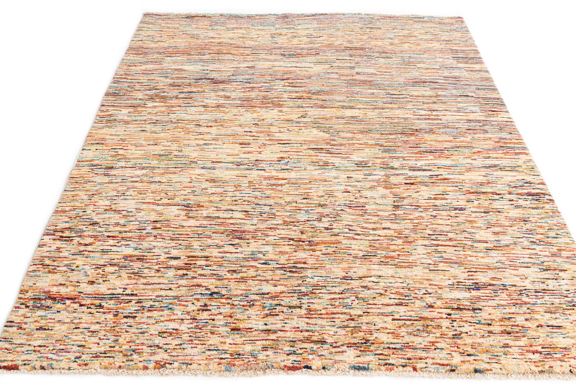 155cm x 190cm Hand Knotted Modern Ziegler Wool Rug