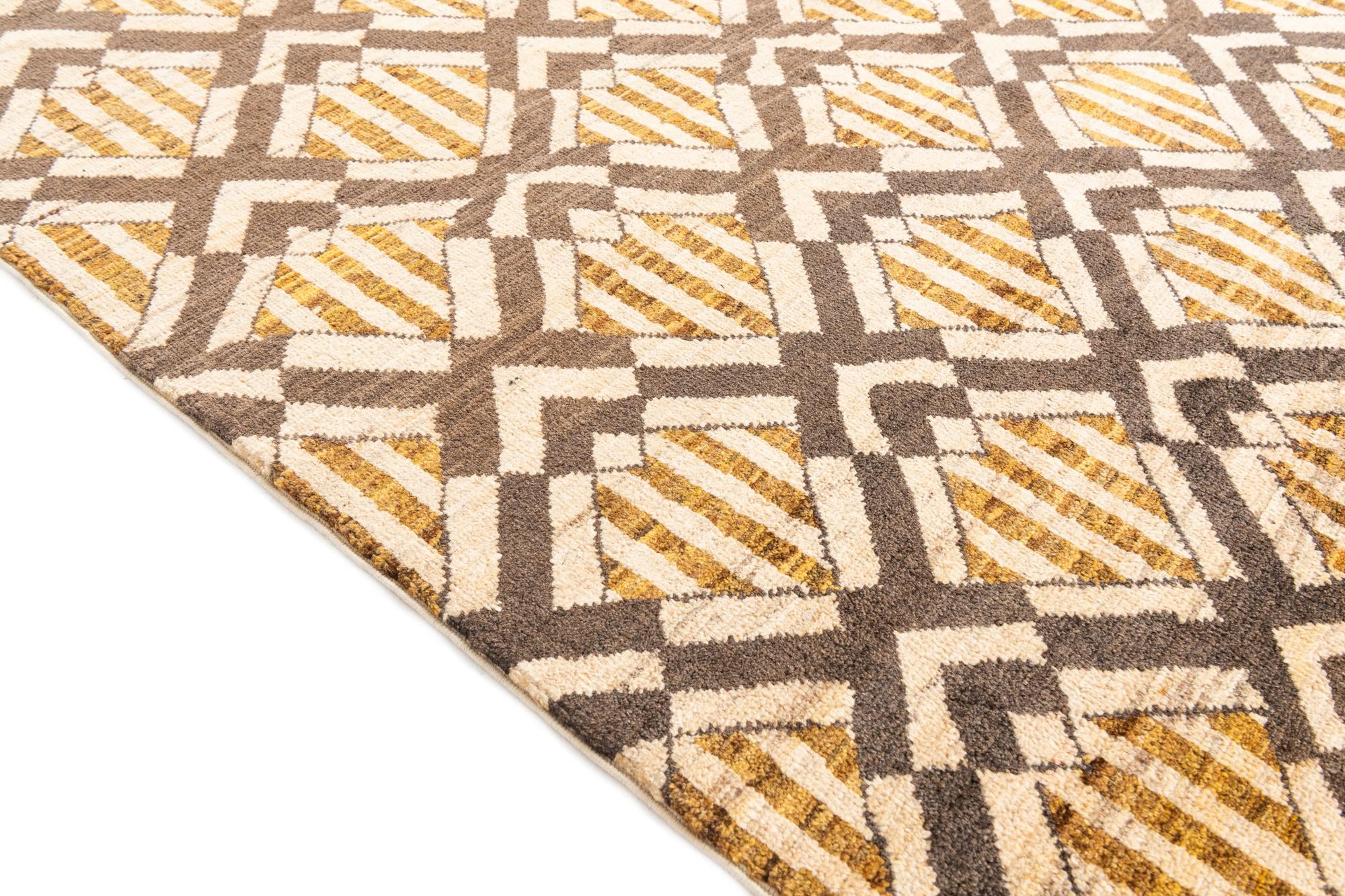 5' x 6' 7 Hand Knotted Modern Ziegler Wool Rug