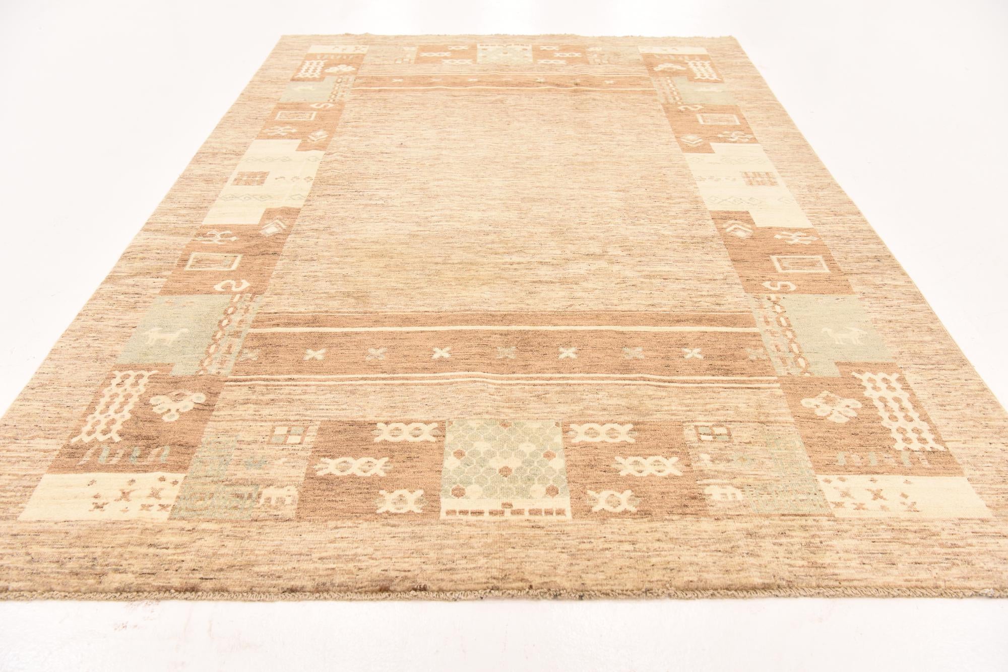 6' 7 x 9' 9 Hand Knotted Modern Ziegler Rug