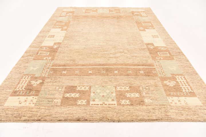6' 7 x 9' 9 Hand Knotted Modern Ziegler Rug