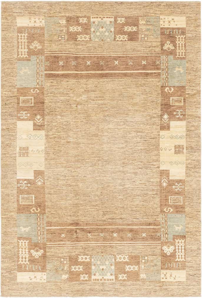6' 7 x 9' 9 Hand Knotted Modern Ziegler Rug