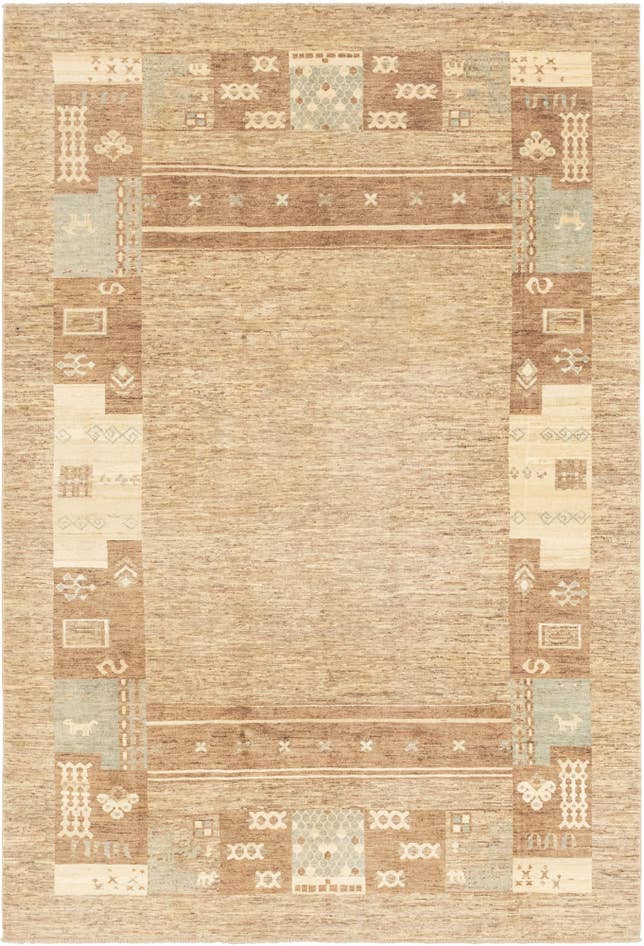 Detail image of 6' 7 x 9' 9 Hand Knotted Modern Ziegler Rug