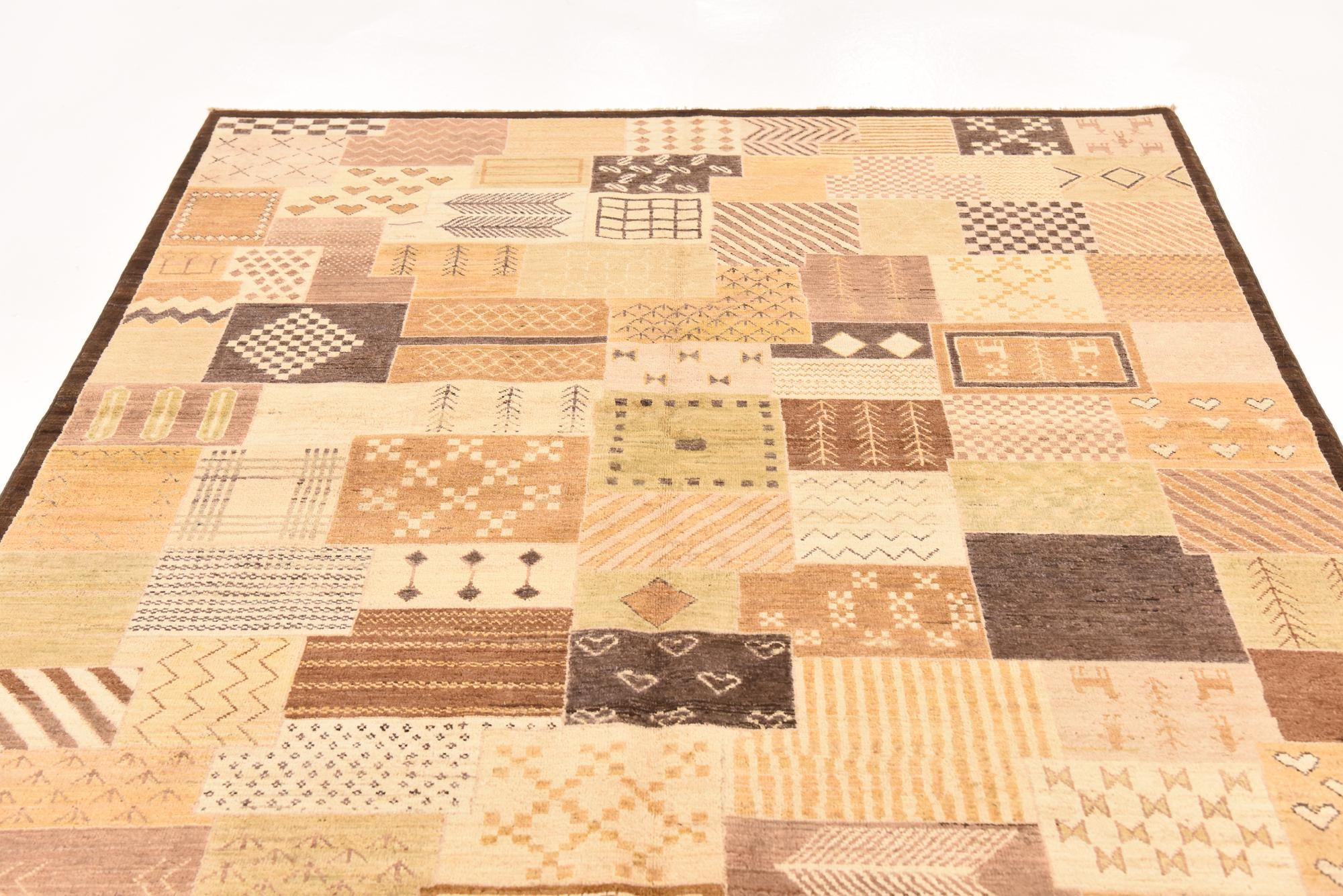 5' 7 x 7' 5 Hand Knotted Modern Ziegler Rug