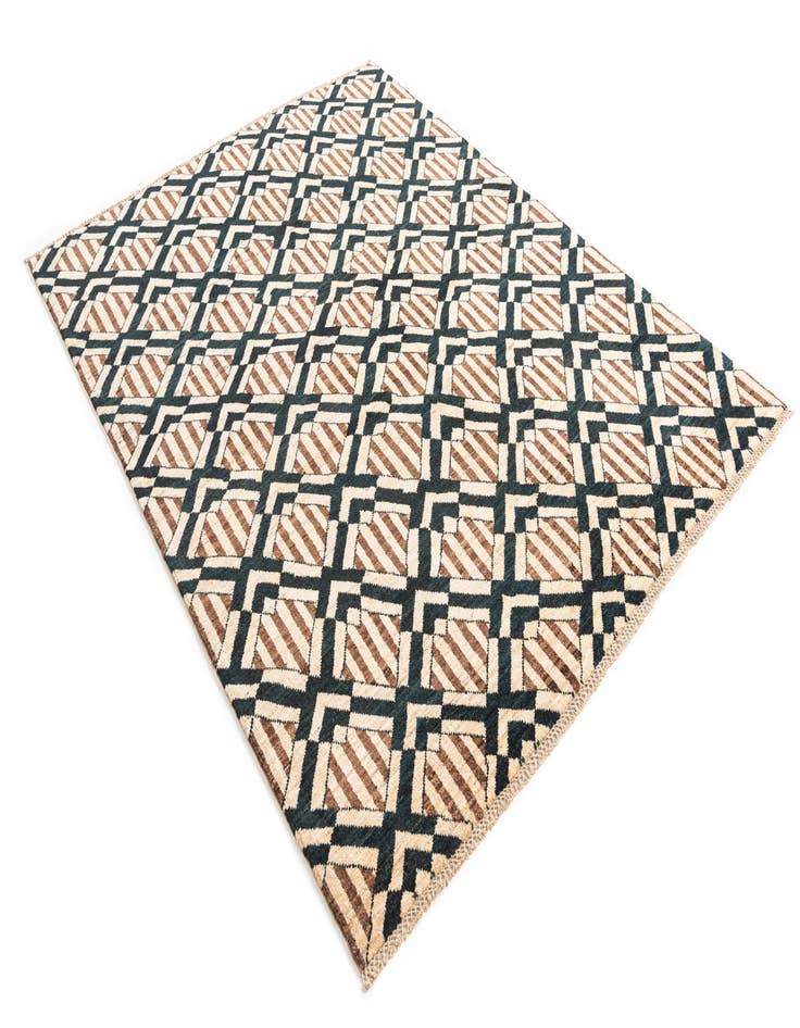 Detail image of 5' 1 x 6' 9  Hand Knotted Modern Ziegler Wool Rug