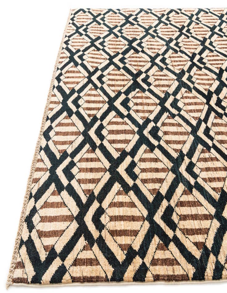 Detail image of 5' 1 x 6' 9  Hand Knotted Modern Ziegler Wool Rug