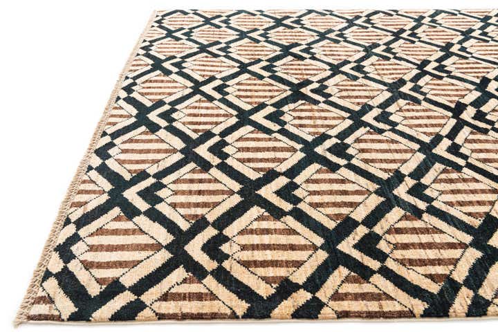 5' 1 x 6' 9 Hand Knotted Modern Ziegler Wool Rug
