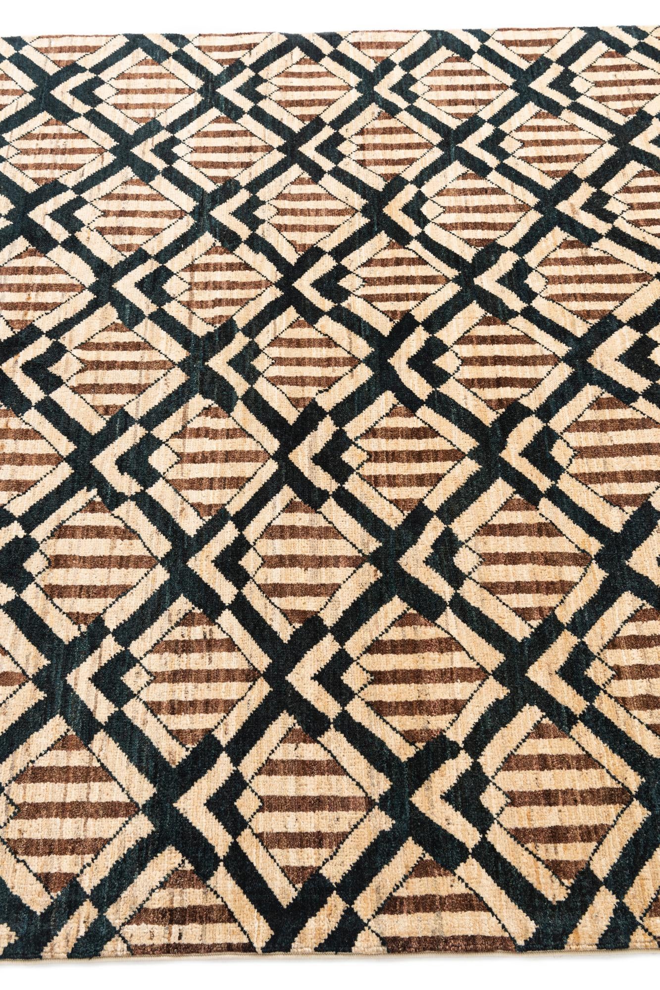 5' 1 x 6' 9 Hand Knotted Modern Ziegler Wool Rug