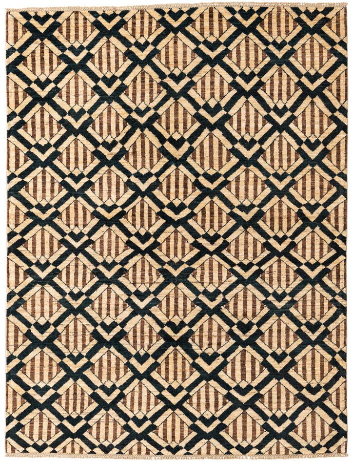 Detail image of 5' 1 x 6' 9 Hand Knotted Modern Ziegler Wool Rug