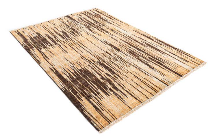 4' 8 x 6' 6 Hand Knotted Modern Ziegler Wool Rug