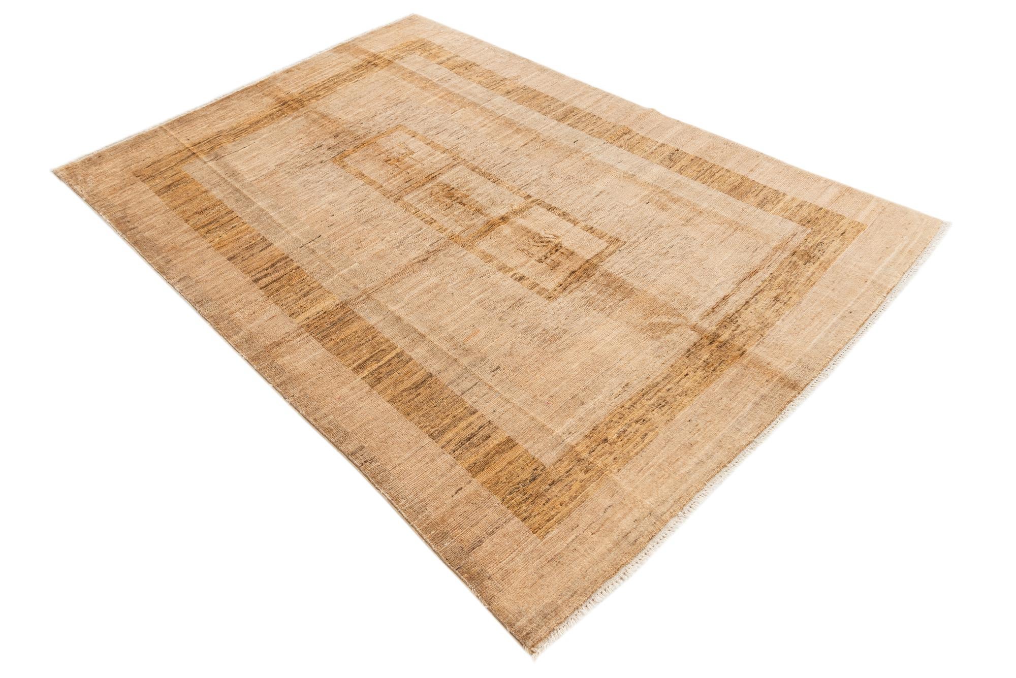 4' 6 x 6' 6 Hand Knotted Modern Ziegler Rug