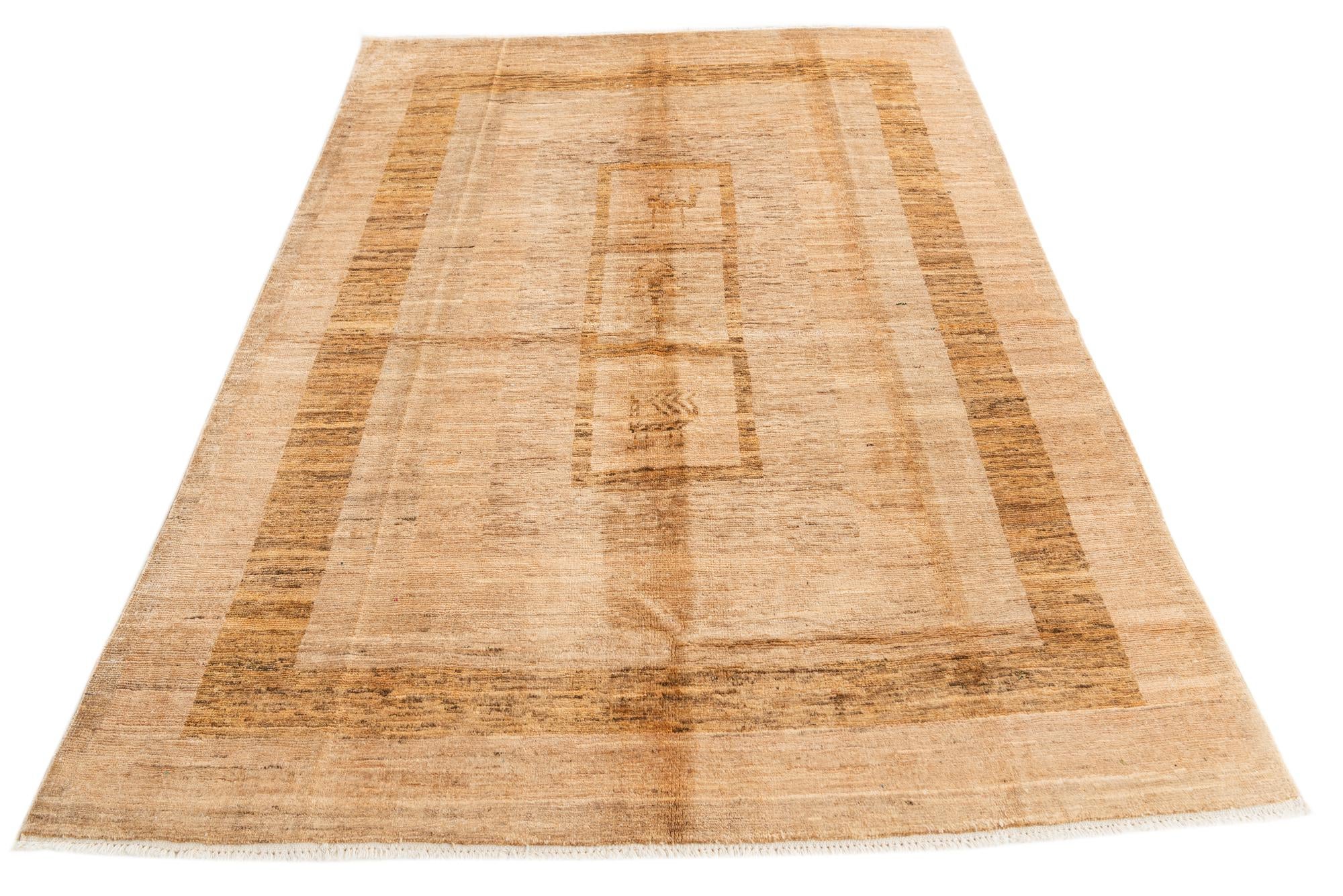 4' 6 x 6' 6 Hand Knotted Modern Ziegler Rug