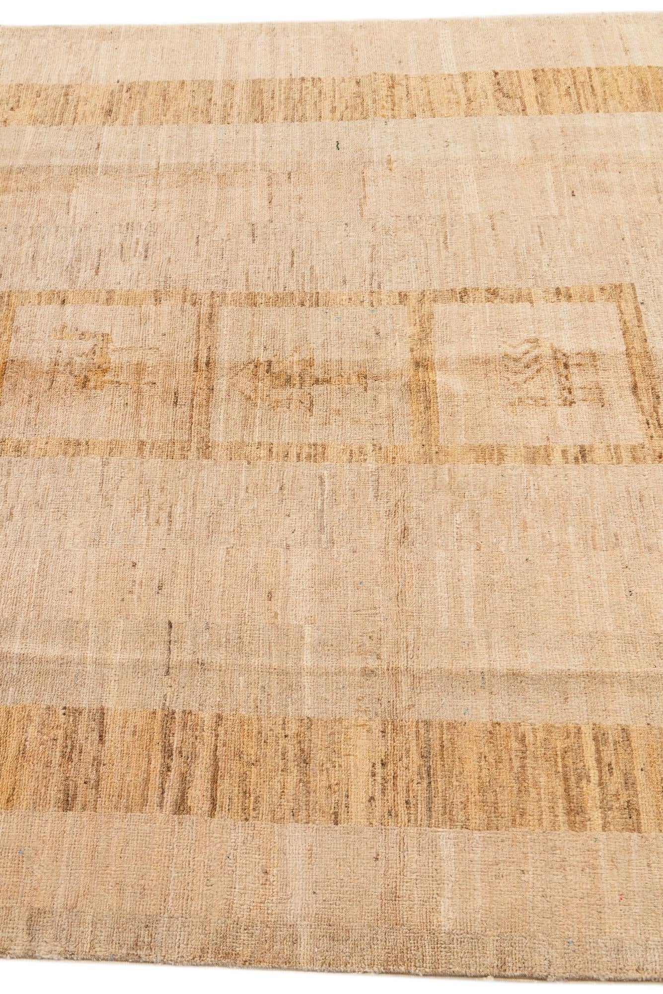 4' 6 x 6' 6 Hand Knotted Modern Ziegler Rug