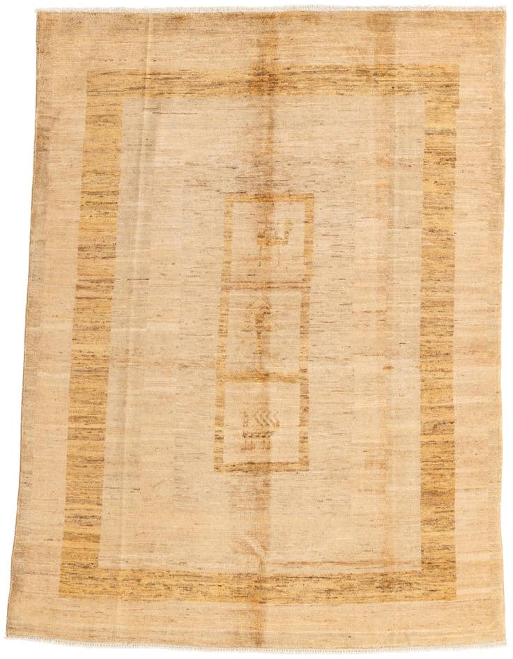 Detail image of 4' 6 x 6' 6 Hand Knotted Modern Ziegler Rug