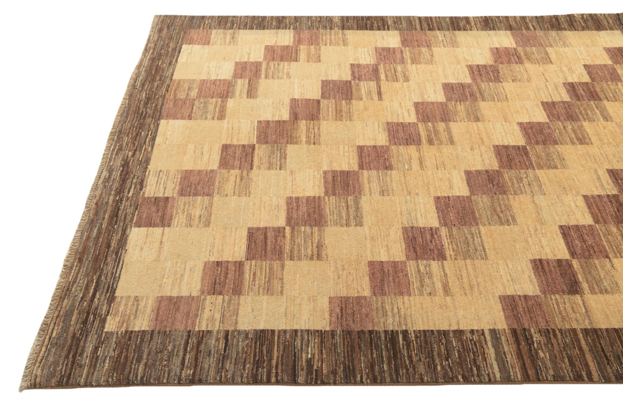 5' 6 x 7' 7 Hand Knotted Modern Ziegler Oriental Rug