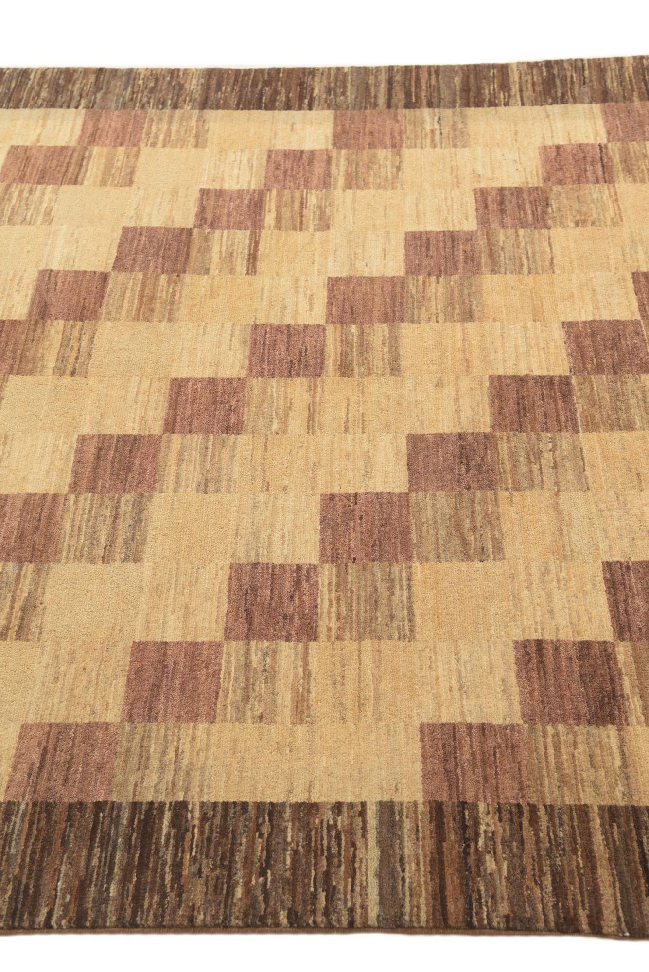 5' 6 x 7' 7 Hand Knotted Modern Ziegler Oriental Rug