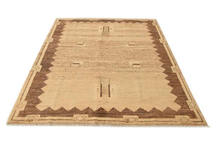 5' 2 x 6' 5 Hand Knotted Modern Ziegler Rug