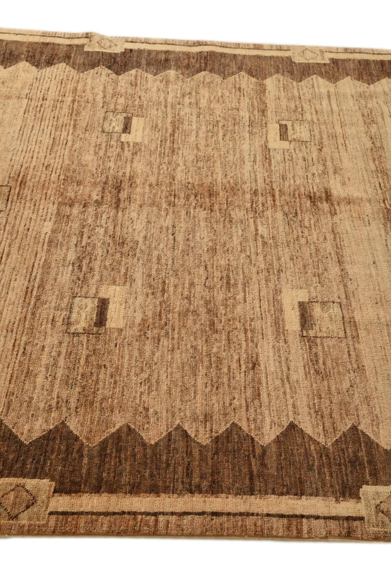 5' 2 x 6' 5 Hand Knotted Modern Ziegler Rug