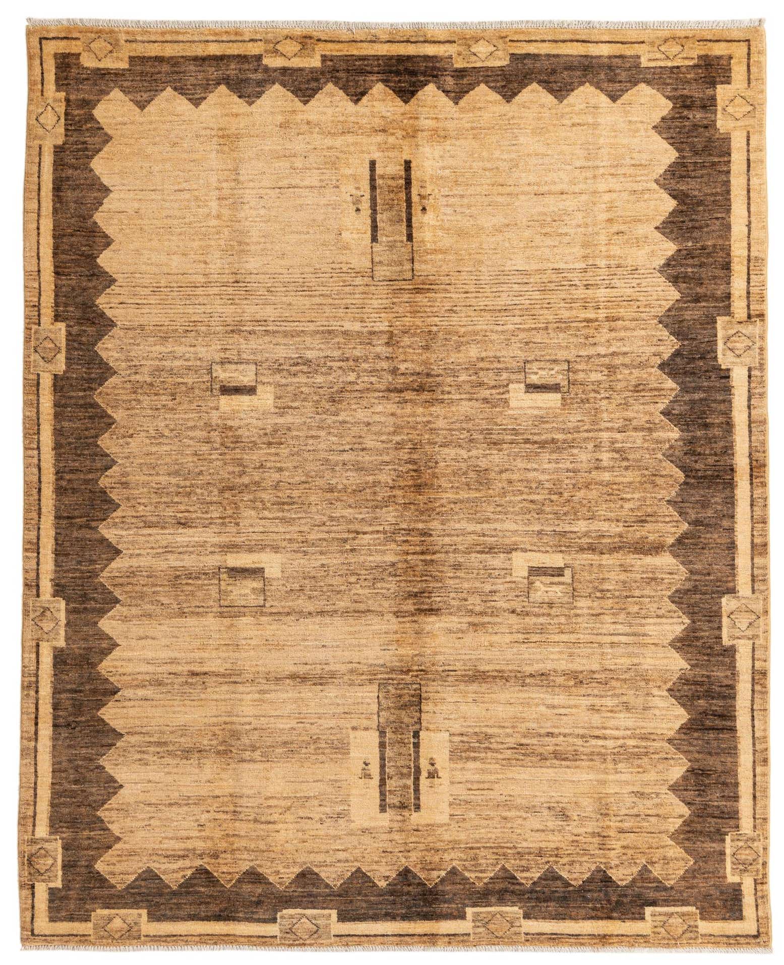 5' 2 x 6' 5 Hand Knotted Modern Ziegler Rug