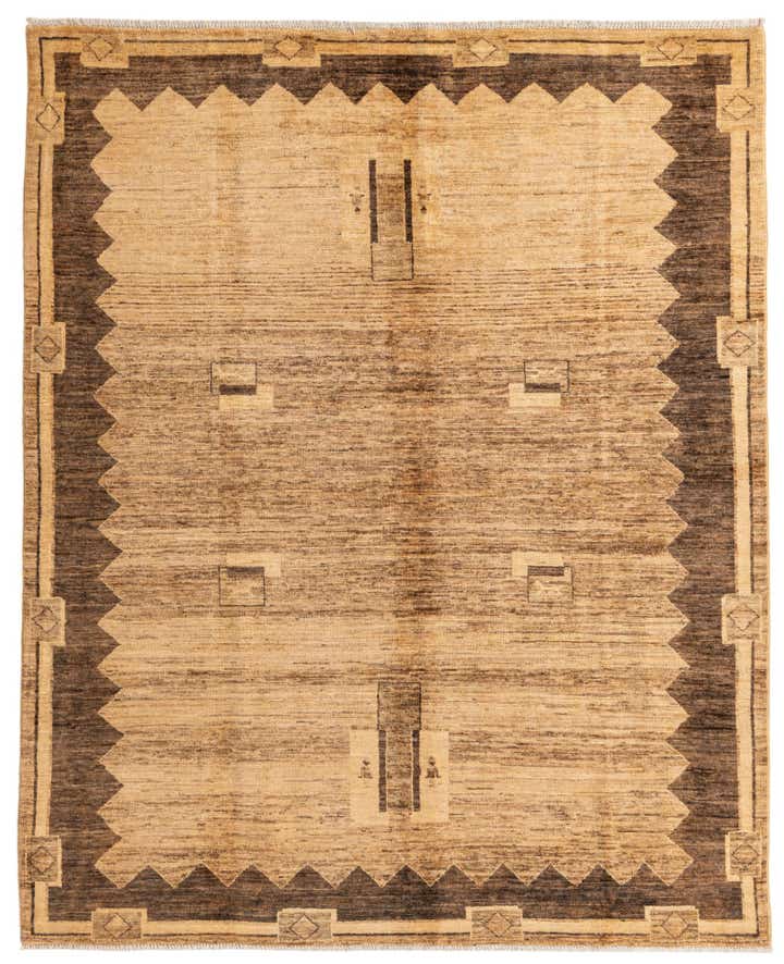 5' 2 x 6' 5 Hand Knotted Modern Ziegler Rug