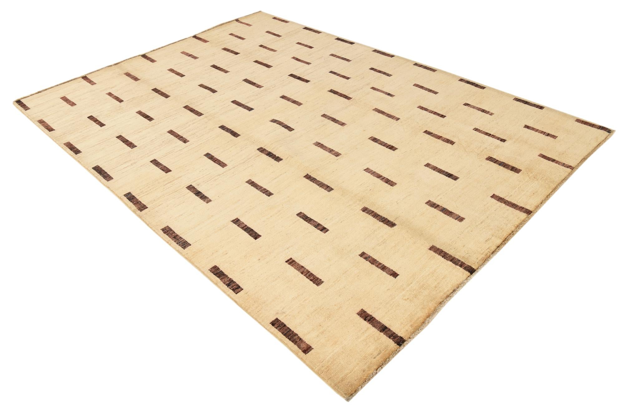 6' 10 x 9' 6 Hand Knotted Modern Ziegler Rug