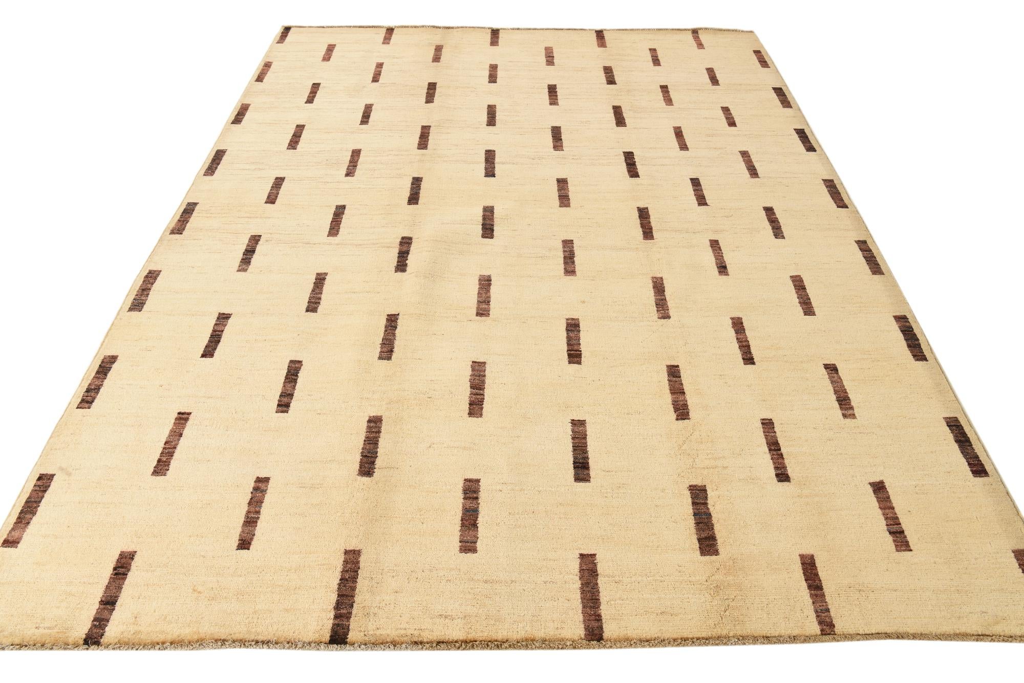 6' 10 x 9' 6 Hand Knotted Modern Ziegler Rug