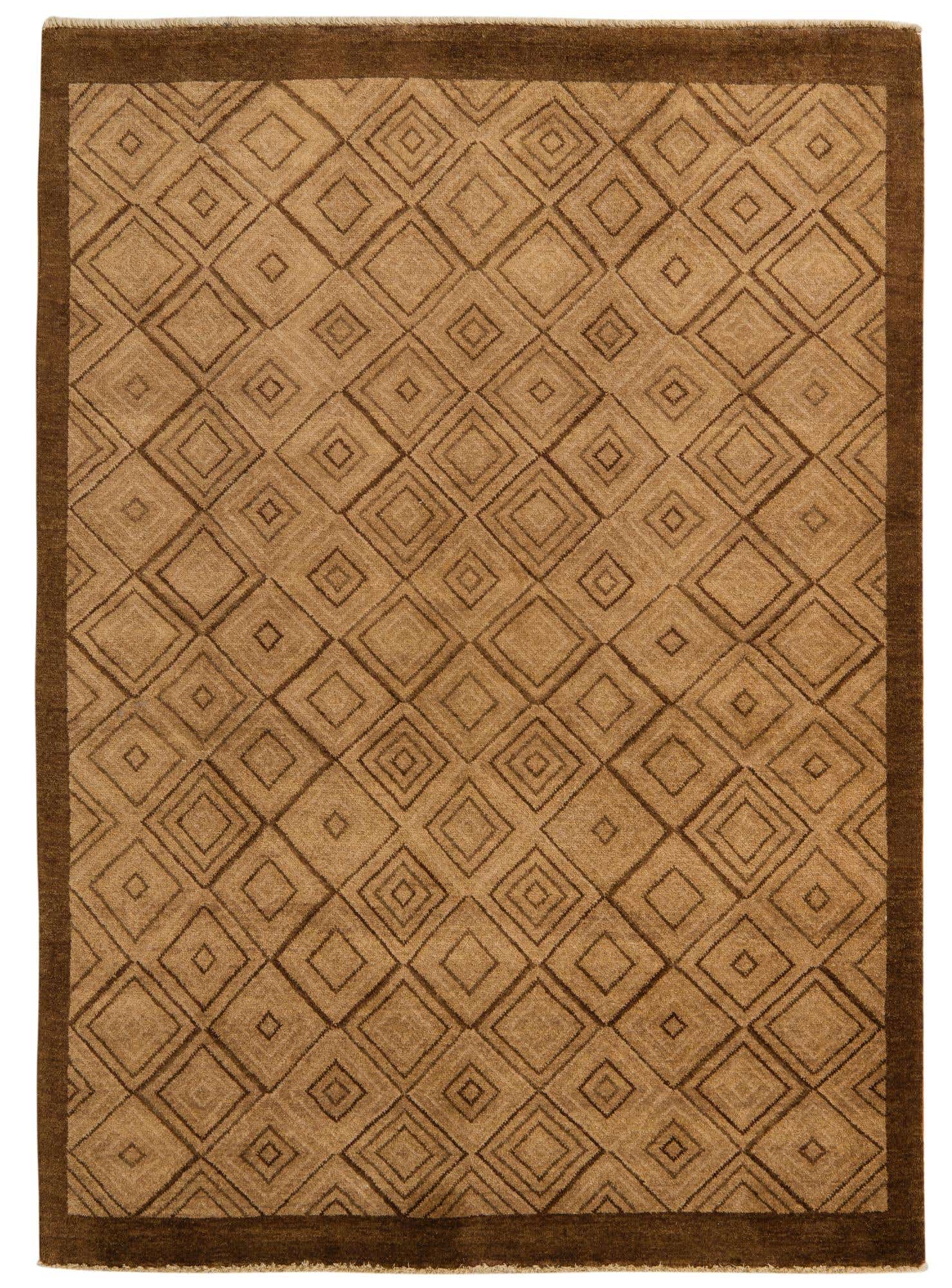 4' 7 x 6' 4 Hand Knotted Modern Ziegler Wool Rug