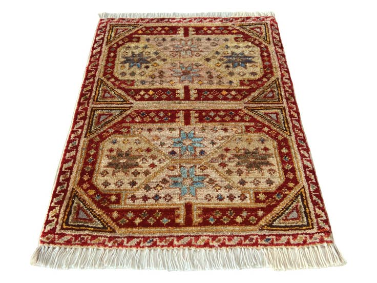 Detail image of 1' 5 x 2' 2 Hand Knotted Modern Ziegler Rug