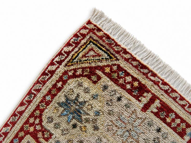 Detail image of 1' 5 x 2' 2 Hand Knotted Modern Ziegler Rug