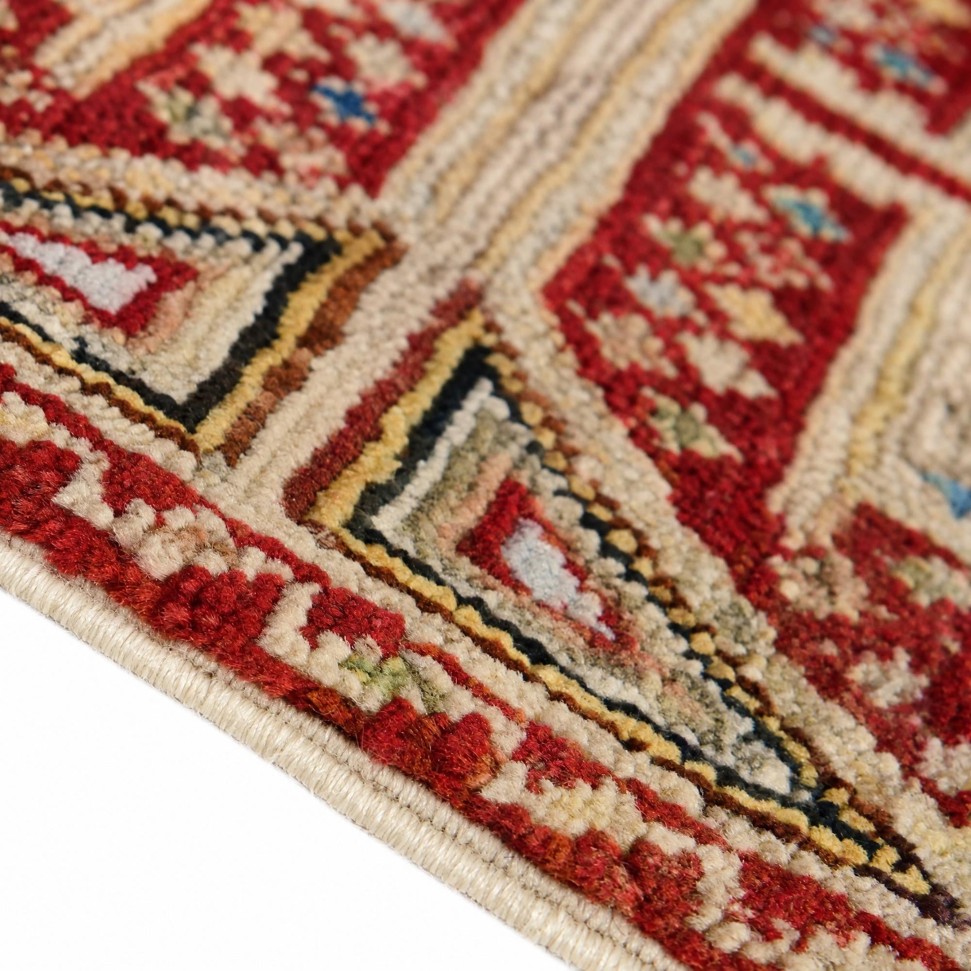 45cm x 65cm Hand Knotted Modern Ziegler Rug