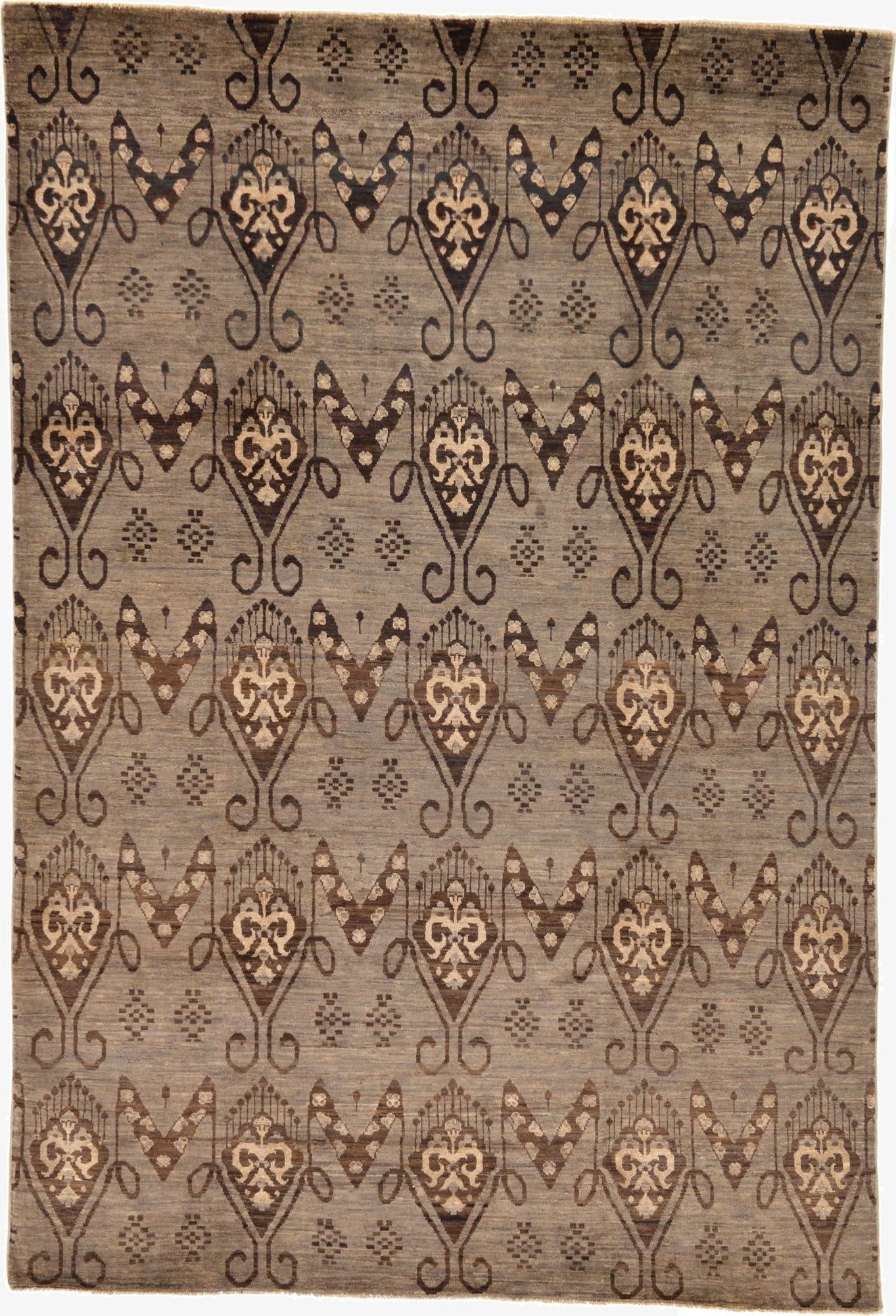 6' 8 x 9' 7  Hand Knotted Modern Ziegler Rug