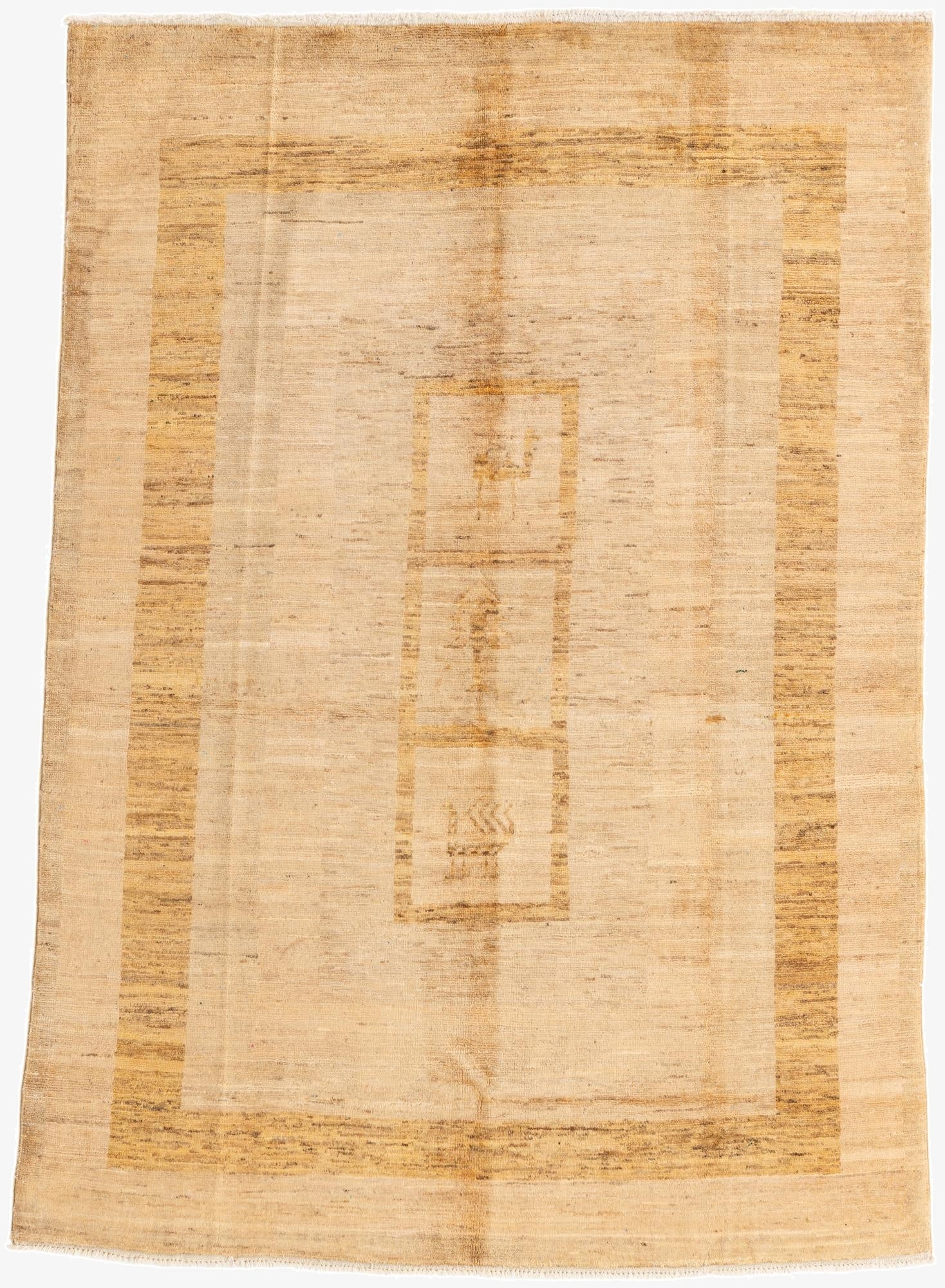 4' 6 x 6' 6  Hand Knotted Modern Ziegler Rug