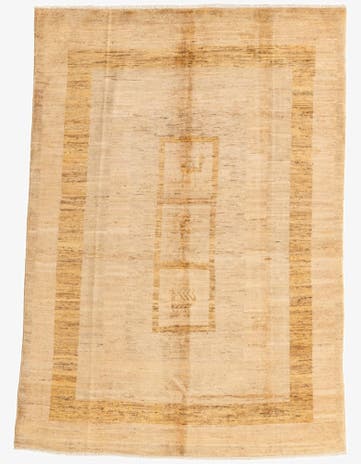 4' 6 x 6' 6 Hand Knotted Modern Ziegler Rug