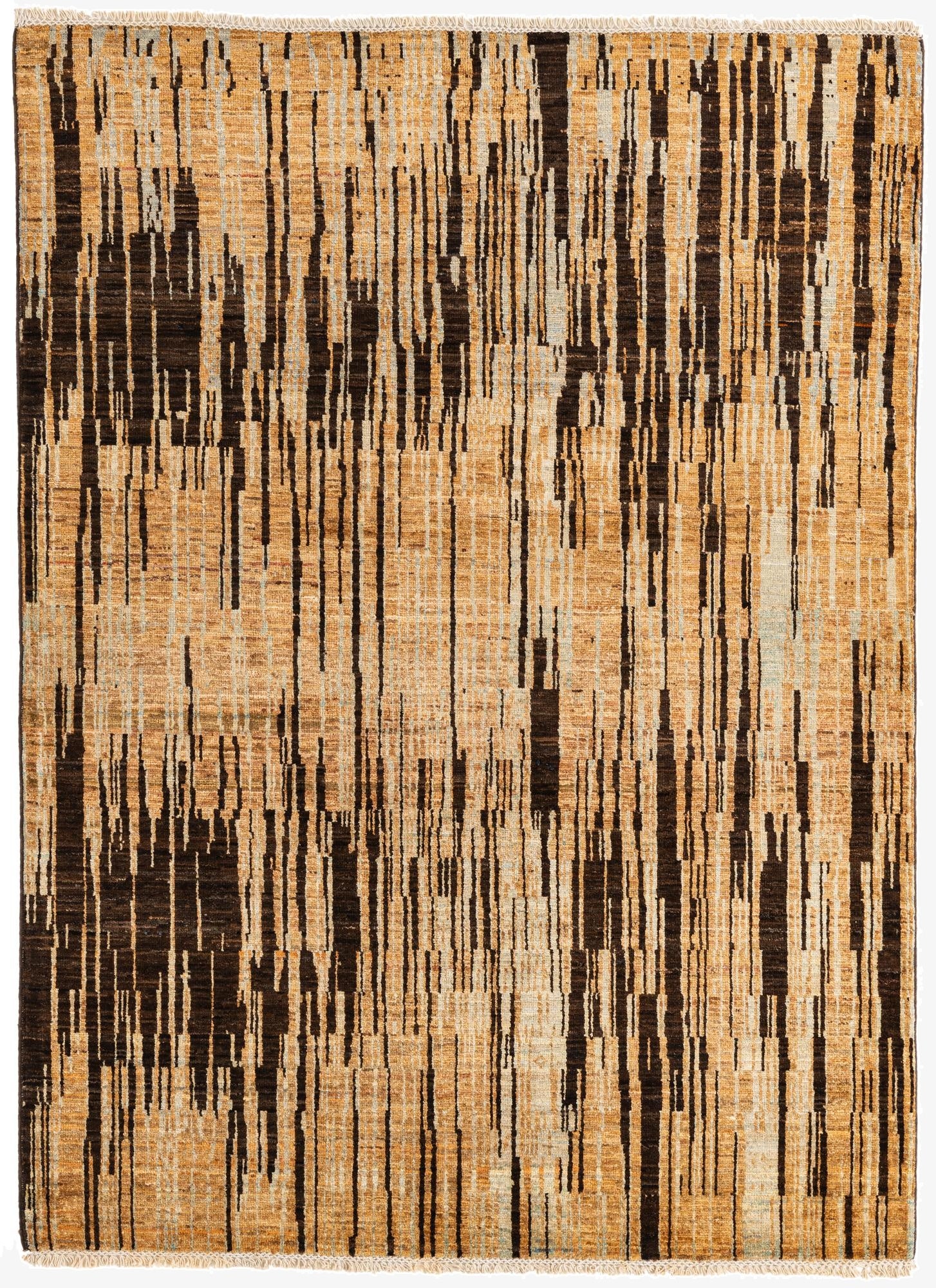 4' 8 x 6' 6  Hand Knotted Modern Ziegler Wool Rug
