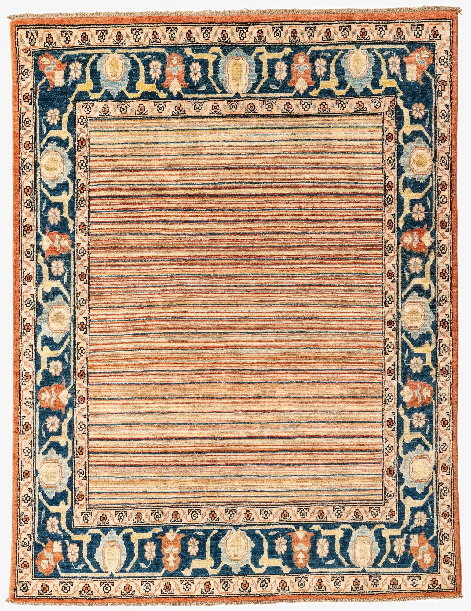 4' 10 x 6' 6  Hand Knotted Modern Ziegler Wool Rug