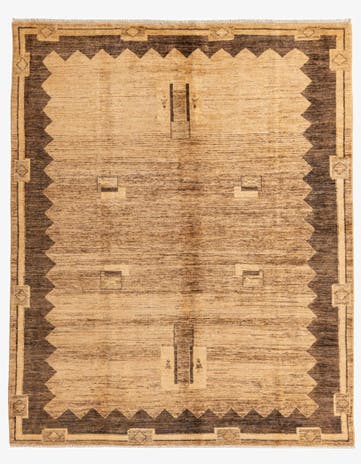 5' 2 x 6' 5 Hand Knotted Modern Ziegler Rug